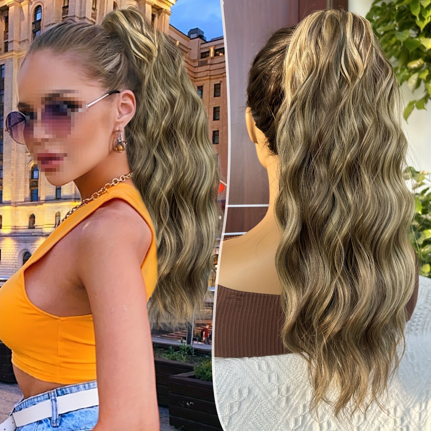 Europa y los Estados Unidos transfronterizos largos rizos de caballo caballo muñecas onduladas realistas mate de alta temperatura seda alta simulación de caballo