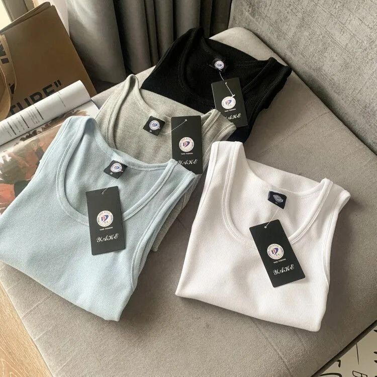 Men's fashionable breathable casual solid color base vest sleevless