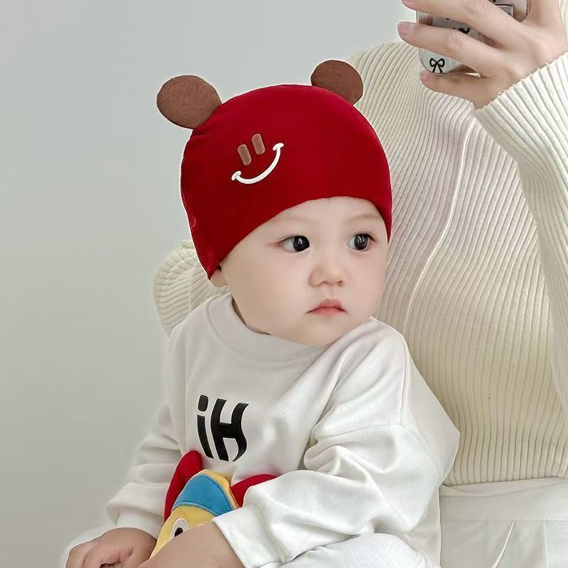 106059819@qq.com Baby Spring Thin Style Cute Simple Infant Cap For Small-Month-Old Babies, Autumn Newborn Boy And Girl Full-Month Hat_voghion.com