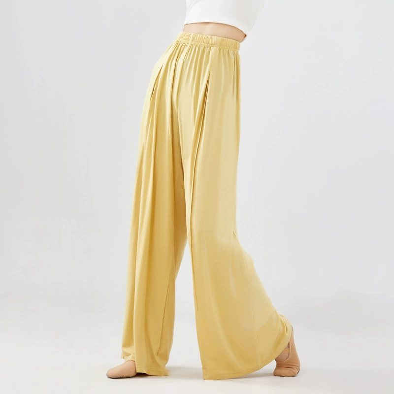 Танцевальная одежда для женщин, летняя новая современная одежда Cheongsam, прямые классические танцевальные брюки для тела, широкие брюки, дропшиппинг