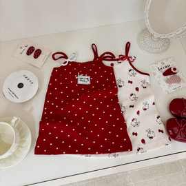 女童kt猫吊带裙女宝宝连衣裙韩版夏季新款童装儿童背心裙子薄款潮