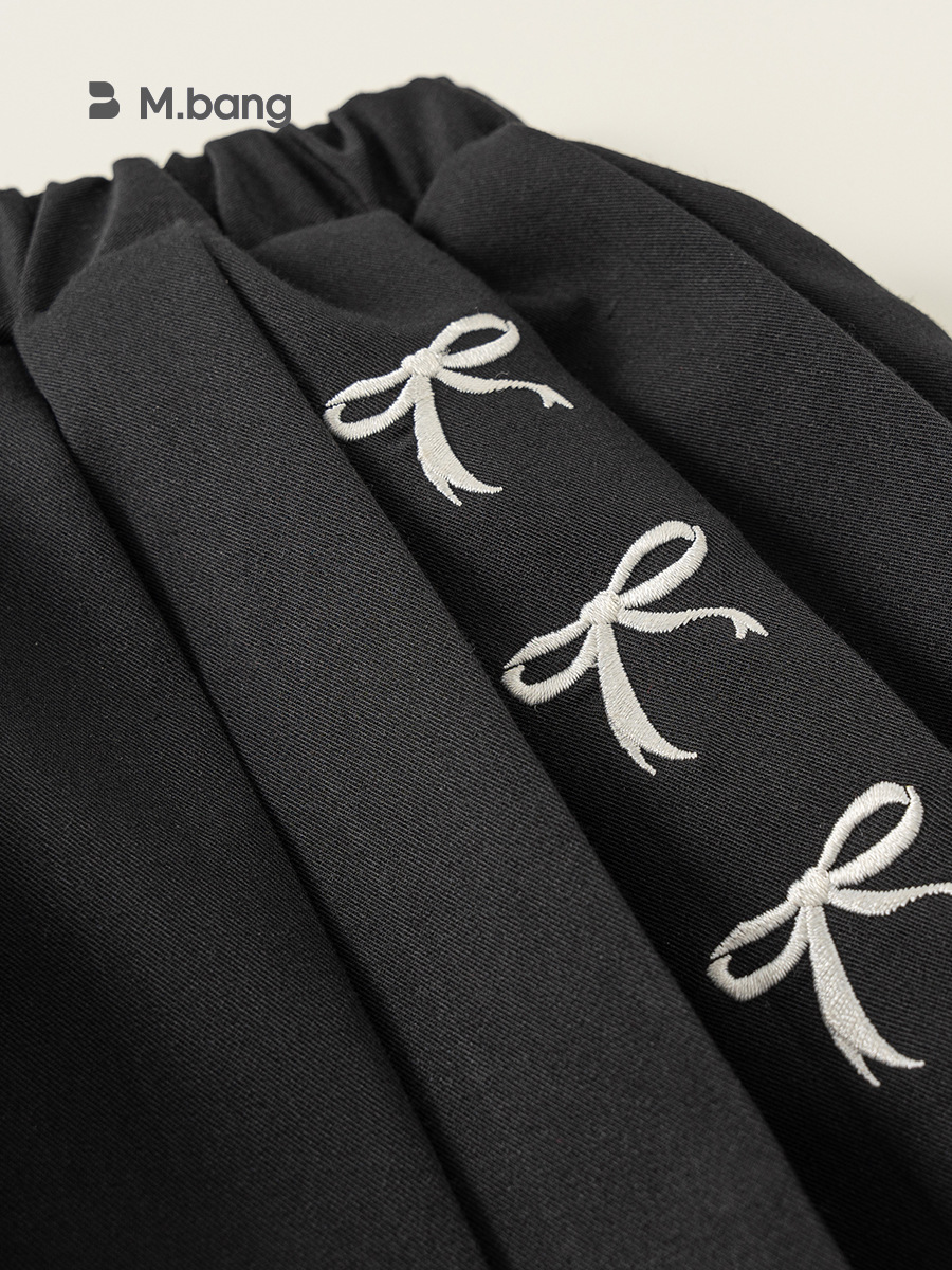 Yoobao ropa infantil niñas falda de busto primavera 2025 nuevo arco extranjero falda de niños falda corta pantalonjk