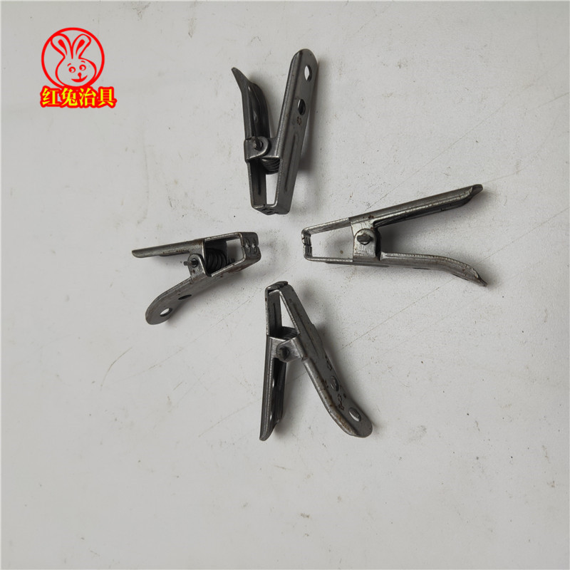 塑胶花夹具45MM平头夹子 五金工具夹套胶大A夹55MM带钢线鳄鱼夹