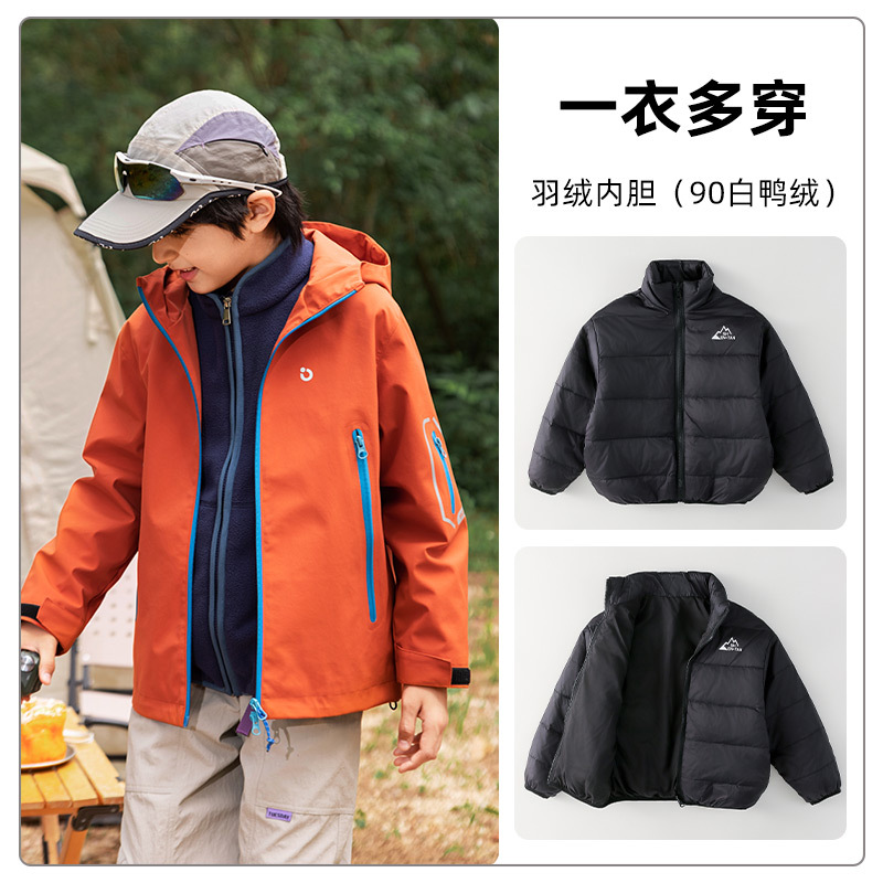 Chaqueta de asalto 3 - en - 1 para niños primavera y otoño chaqueta impermeable a prueba de viento para niños de otoño chaqueta deportiva desmontable