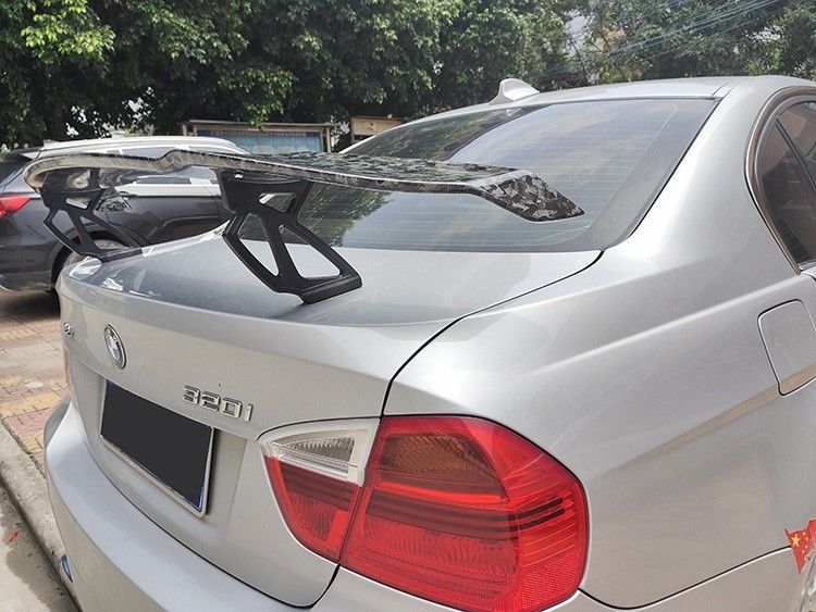 General car non-perforated rear wing modification parts two three-compartment high rear wing fixed wind wing GT racing wing trunk decoration