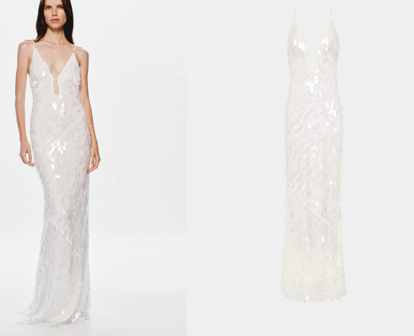 2025 European And American Sexy Women's Camisole Sequin Pure Desire Shiny Long Dress Cross-Border Hot Item Elegant_ecoleips.com