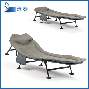 Single folding bed office lunch break recliner simple square tube three folding bed outdoor simple American folding bed