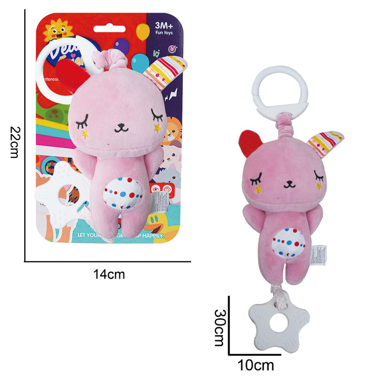 HX221824-pink 토끼 교수형 침대 장난감 (내장 BB 호출)