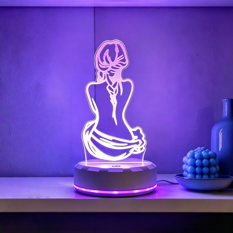 Abstract Female Portrait Acrylic 3D Night Light 16 Color Touch Changing Adult Atmosphere Gift Lamp Wholesale Abstract Female Portrait Acrylic 3D Night Light 16 Color Touch Changing Adult Atmosphere Gift Lamp Wholesale
