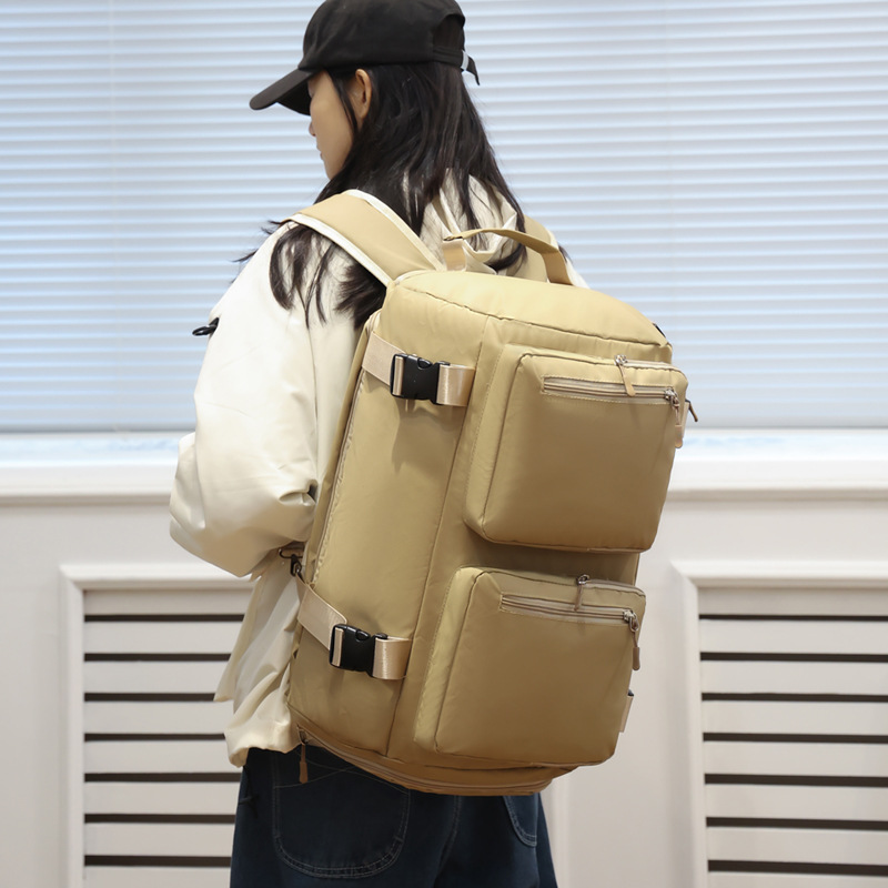 Bolsa de viaje de gran capacidad portátil, bolsa de entrenamiento, bolsa de entrenamiento, bolsa de zapatos independiente, mochila multifuncional