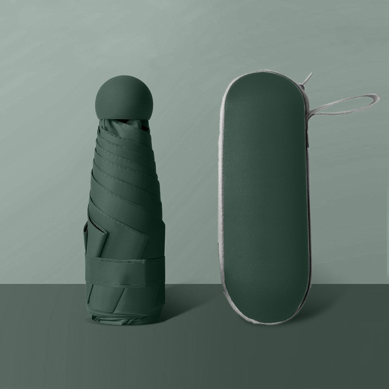 Mini plana seis paraguas de sol plegable protección solar paraguas de protección UV mujer publicidad personalizada pequeño paraguas de cápsula portátil