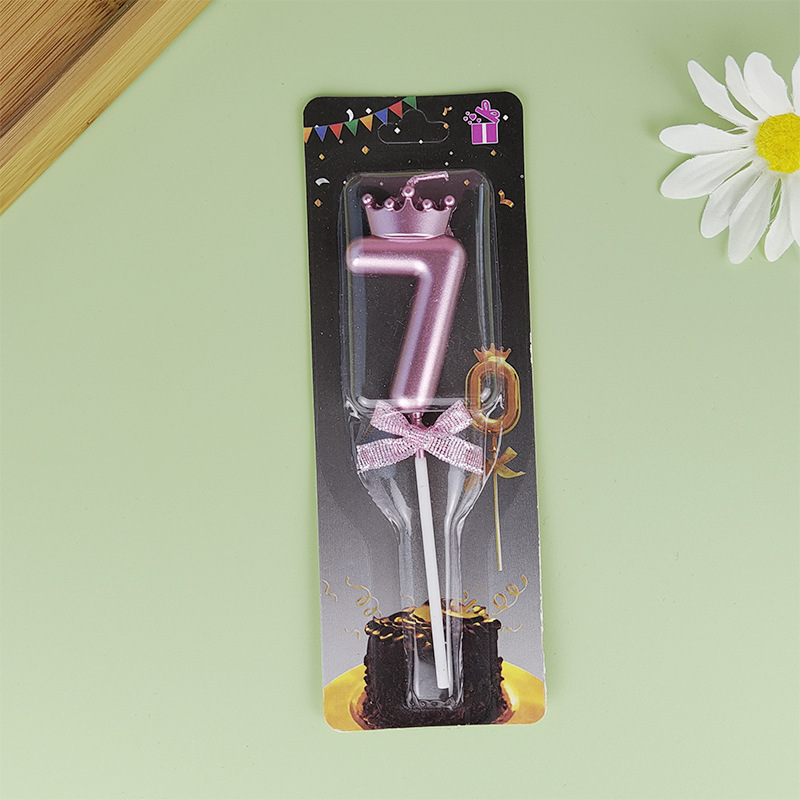 Velas digitales de corona de oro, velas de pastel de fiesta de corona de color, velas de cumpleaños para niños, adultos, en stock al por mayor