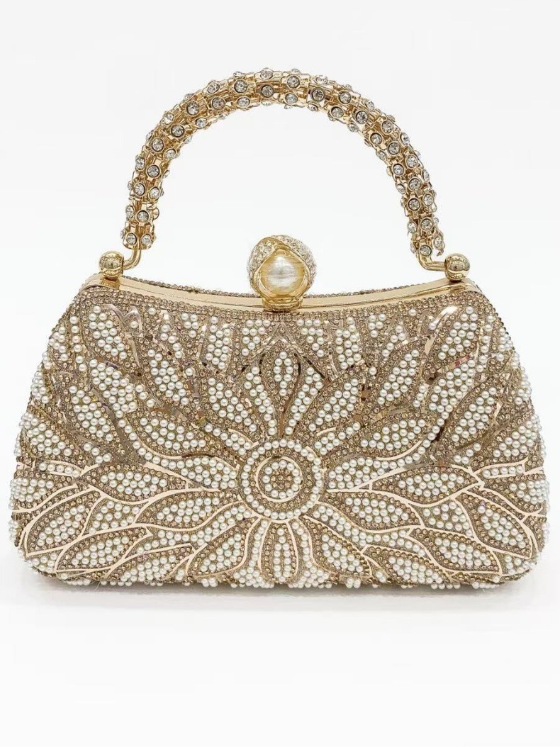 Perlen Und Strass Abendtasche Für Damen Elegante Umhängetasche_voghion.com