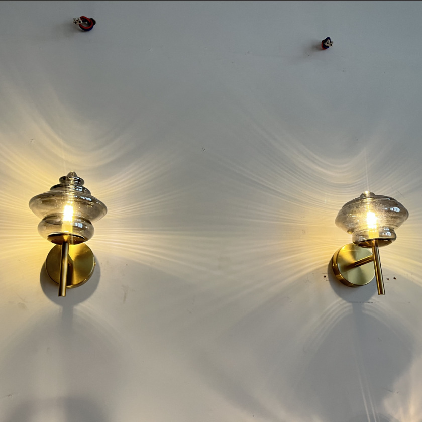 Diseñador de pasillo lámpara de pared de sala de estar lámpara de pared de vidrio de diseño de fondo decoración de pasillo pared de fondo