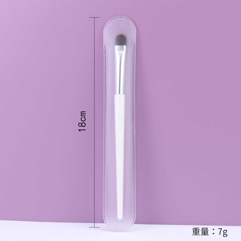 Cepillo de blanqueador en forma de lengua, cepillo de maquillaje suave de cabeza plana, cepillo de maquillaje de fondo sin marca, acné, marca de lágrimas, cepillo de círculo negro.