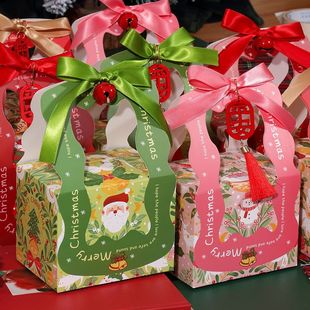 Bag Packaging Creative Apple Christmas Eve Little Girl 2024 Christmas Children's Gift Empty Red Gift Box Gift for Boys