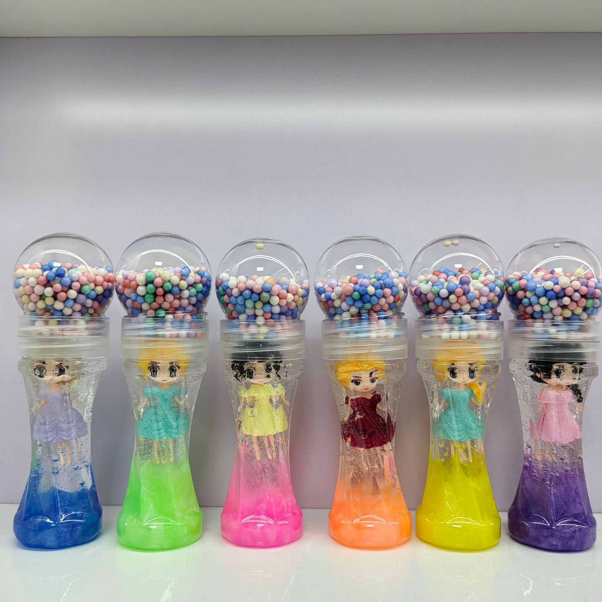 Transfronterizos de suministro directo de bicolor perla brillante cristal barro accesorios de goma espumante adorable de alto valor de la cara pequeña botella de cintura grande Slay