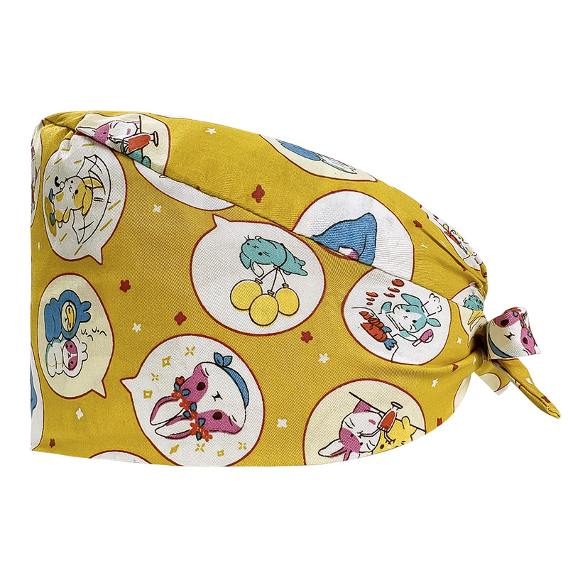 Quirófano sombrero mujer algodón quirúrgico encaje impreso enfermera sombrero nueva hebilla quimioterapia confinamiento masculino oral dental