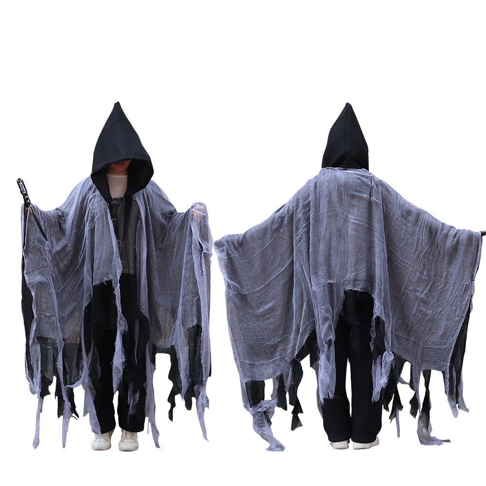 Capa de Halloween transfronteriza, capa, calavera, ropa, máscara, guión, matar la casa embrujada, sala secreta, vestir, disfraz de zombi, accesorios