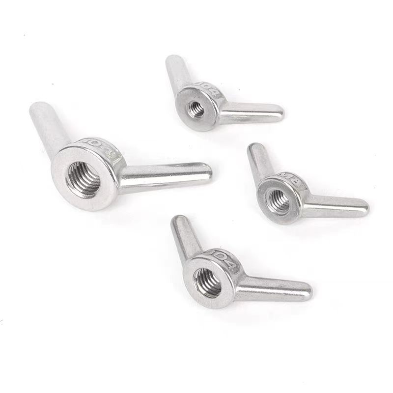 304不锈钢羊角螺母长耳朵手拧螺丝帽大耳朵蝶形螺母螺帽M6/M8/M10