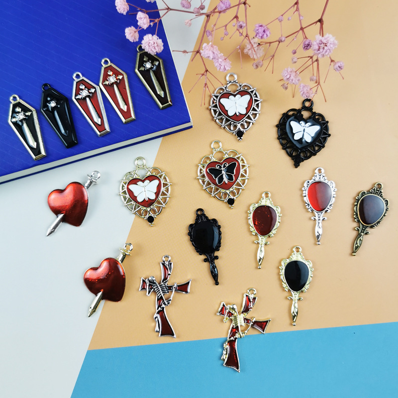DIY Jewelry Accessories Classification 10 PCS/Package Alloy Color Block Pendant