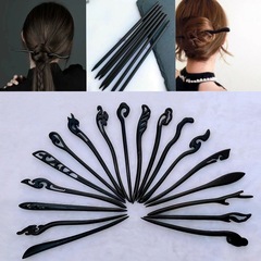 復古檀木簪子 古風髮簪髮飾 中國風木髮簪 古典盤髮釵子漢服頭飾