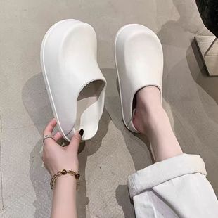2025 New Men's Baotou Thick-Soled Slippers for Women's Home Summer Outer Wear Doctor Chef Shoes Waterproof Non-Slip Sandals