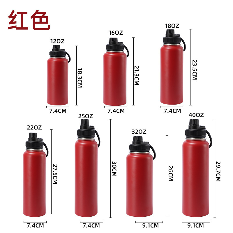 Botella espacial estadounidense transfronteriza de gran capacidad portátil al aire libre con botella deportiva de mano de alto valor nominal simple taza aislante térmico
