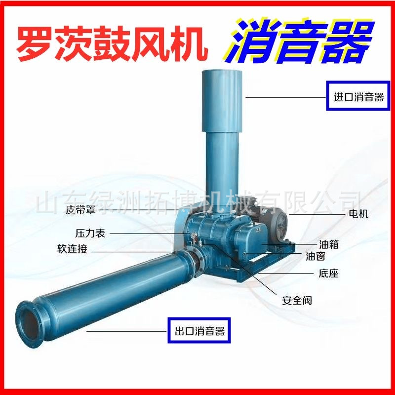 罗茨风机配件  三叶风机配件 厂家直销 100进口消音器