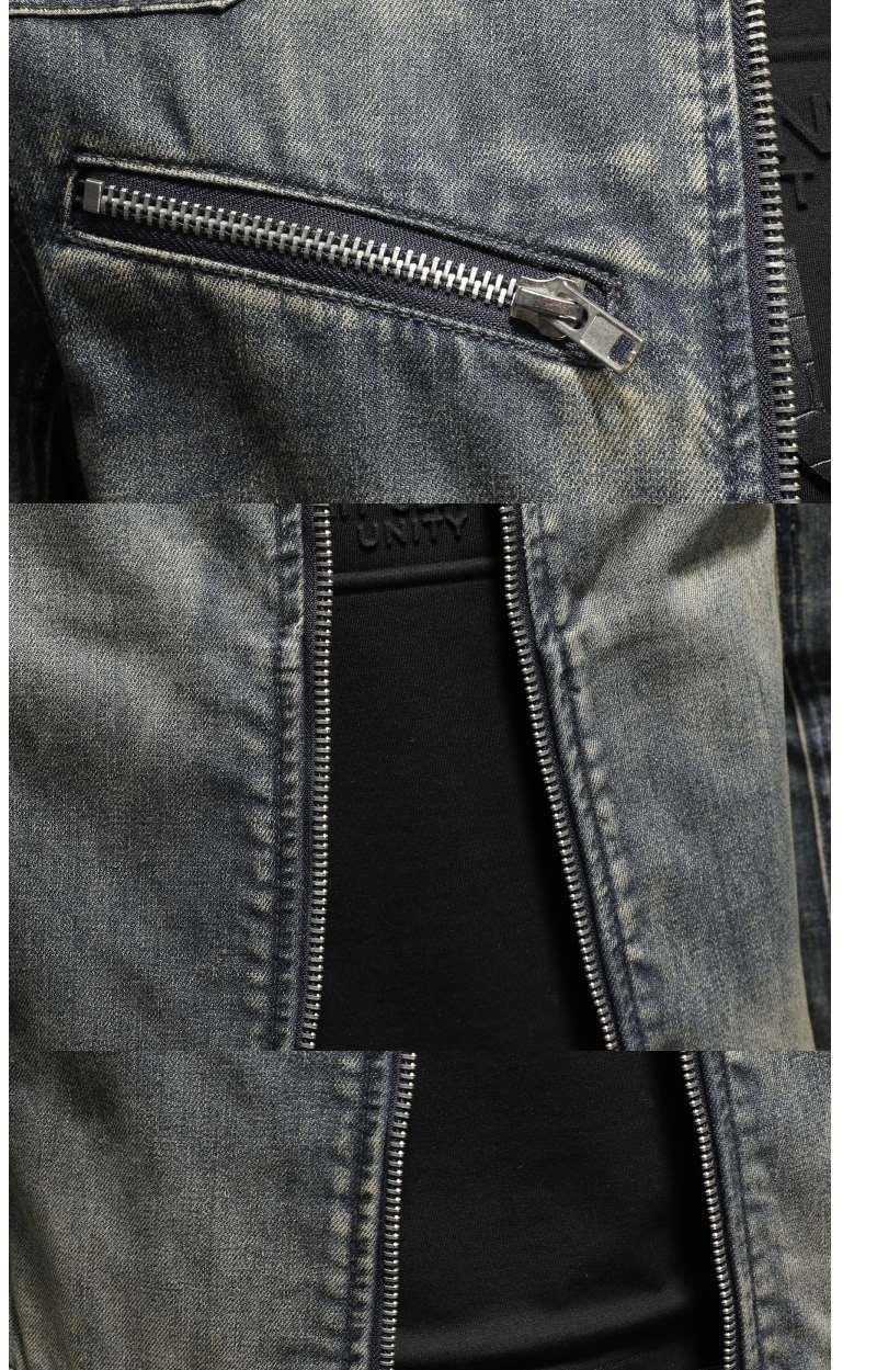 Veste en jean rétro printemps-automne pour homme, marque tendance, style urbain européen et américain, veste de moto, vêtement de travail._voghion.com
