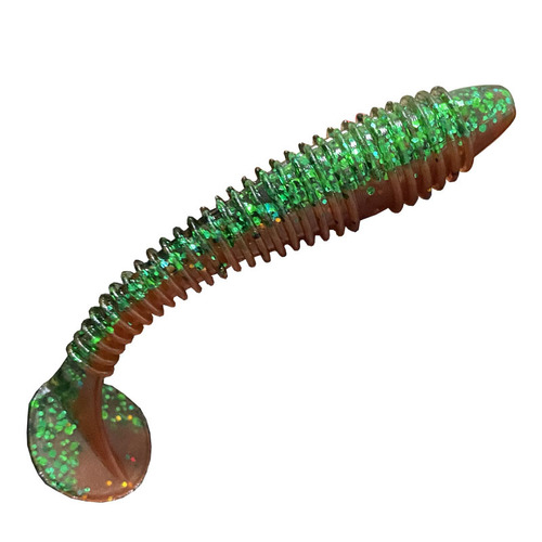 Standard Thread T-Ribbed Soft Worm Lure for Perch and Pike, with Added Salt and Glue, Small T-Tail Fish Soft Bait
