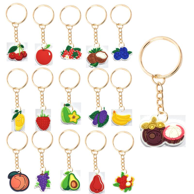 Cute Fruit Girl Garden DIY Decorative Buckle Pvc Soft Rubber Jewelry Accessories Etsy Keychain