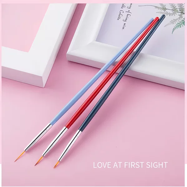 Cross-Border Factory Nail Art Brushes Wholesale Plastic Handle Nail Art Set Pull-Line Pens Drawing Pens Painting Pens Nail Art Tools