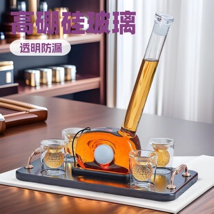 Golf Wine Bottle Personalized Transparent Glass Wine Bottle Customized Wine Pasher Creative High Borosilicate Household Wine Decanter