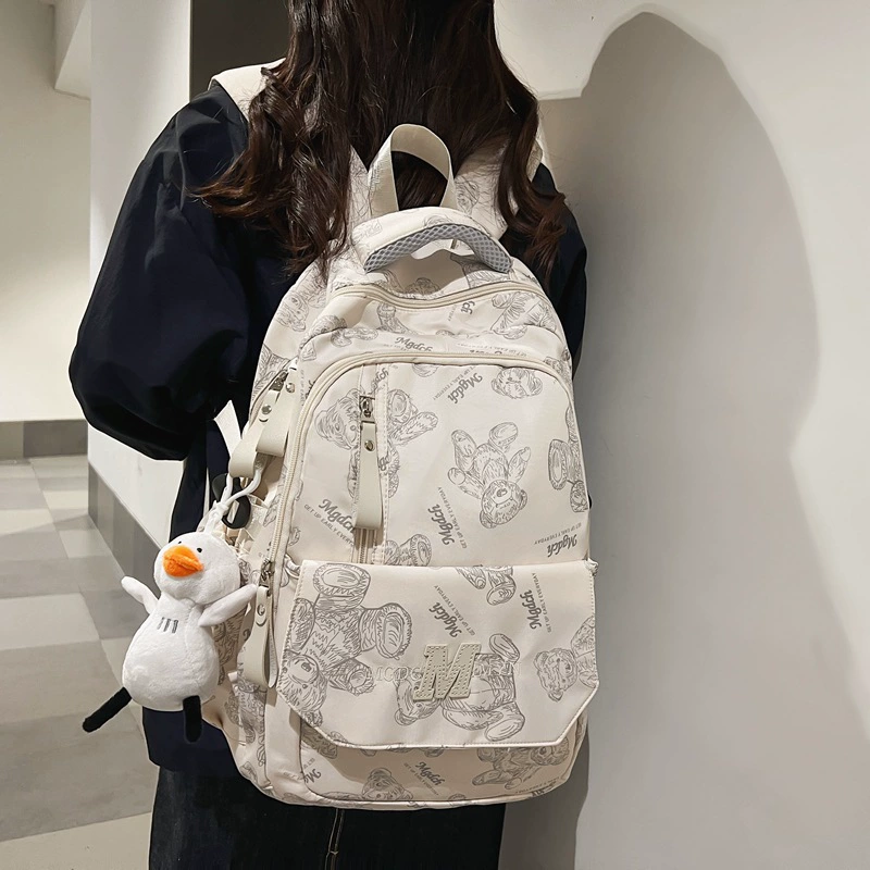 Lightweight, spacious backpack for students, secondary school, available in black, white, red, green