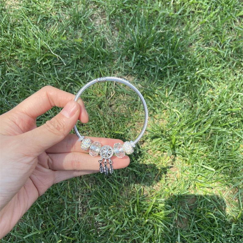 Full diamond dream catcher bracelet