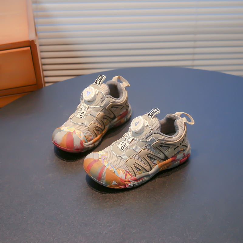 Boys' Shoes 2026 Spring/Summer New Style Children's Rotating Buckle Dad Shoes Boys' Quirky Cute Baby Sneakers Hiking Shoes