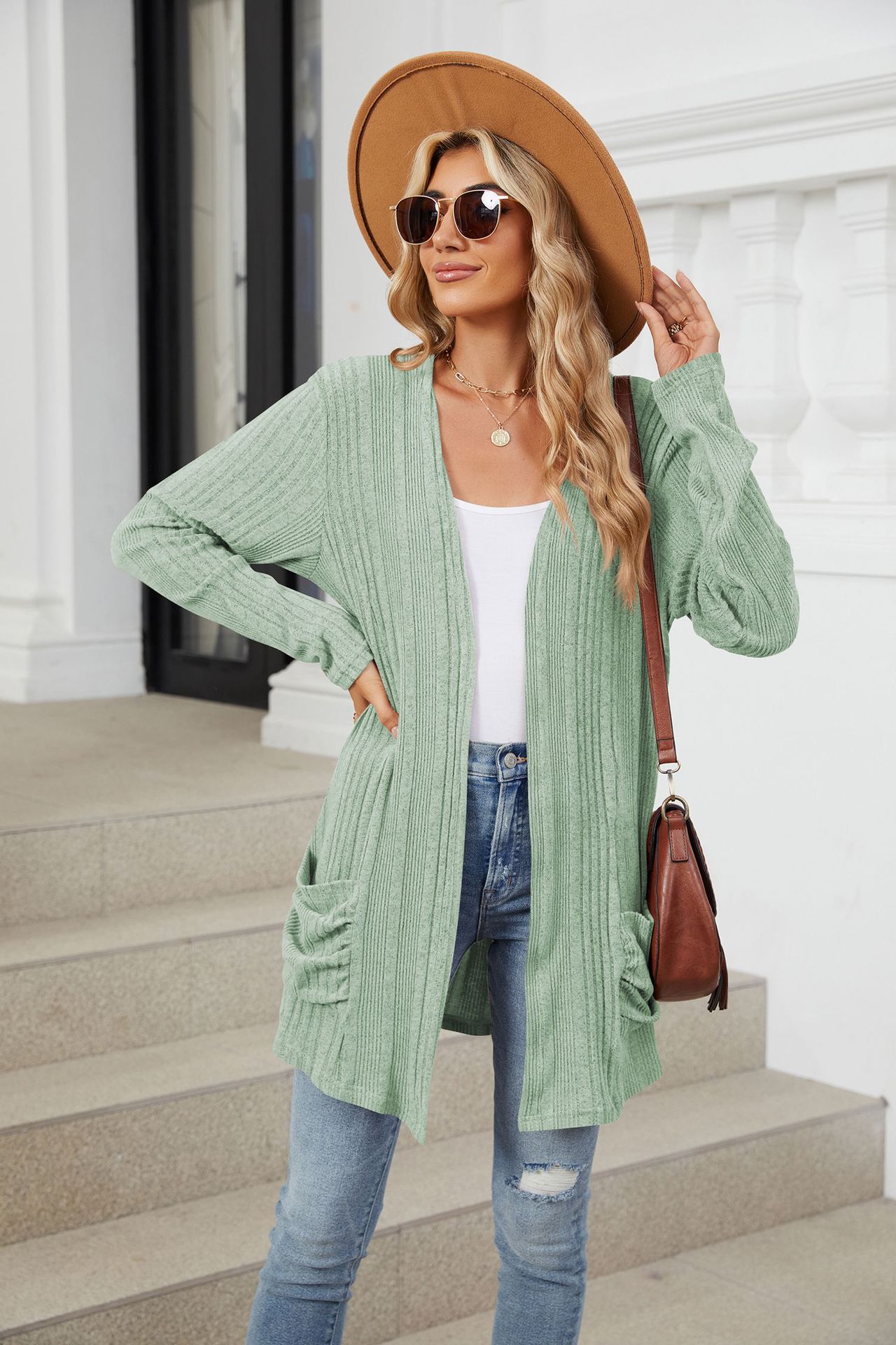 490g Weight Long Sleeve Sleeve Length Placket Placket Type Regular Sleeve Sleeve Type Nylon, Spandex, Polyester Fabric Type Long Top Length Cardigan Tops Type Holiday, Daily Occasion Collarless Neckline Regular Fit Fit Type Solid Color Pattern Winter, Autumn Season Women's Gender Casual, Elegant Style Wholesale Women's Casual Elegant Solid Color Long Sleeve Sweaters & Cardigans 54