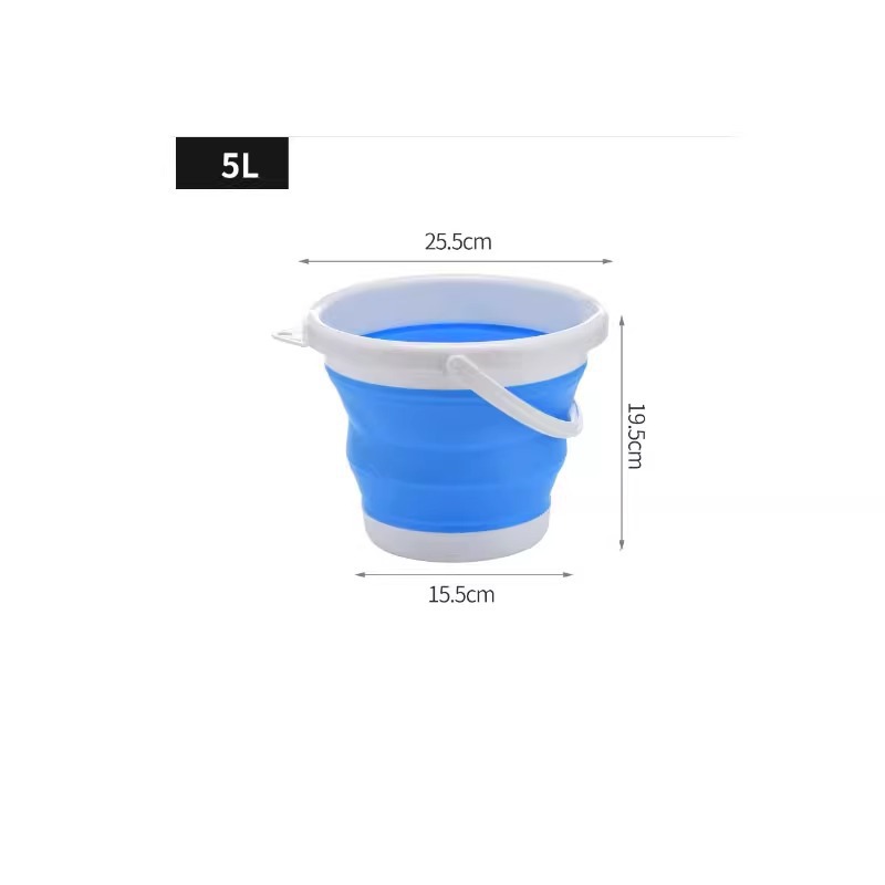 휴대용 접이식 물통-청백색-5L-1팩
