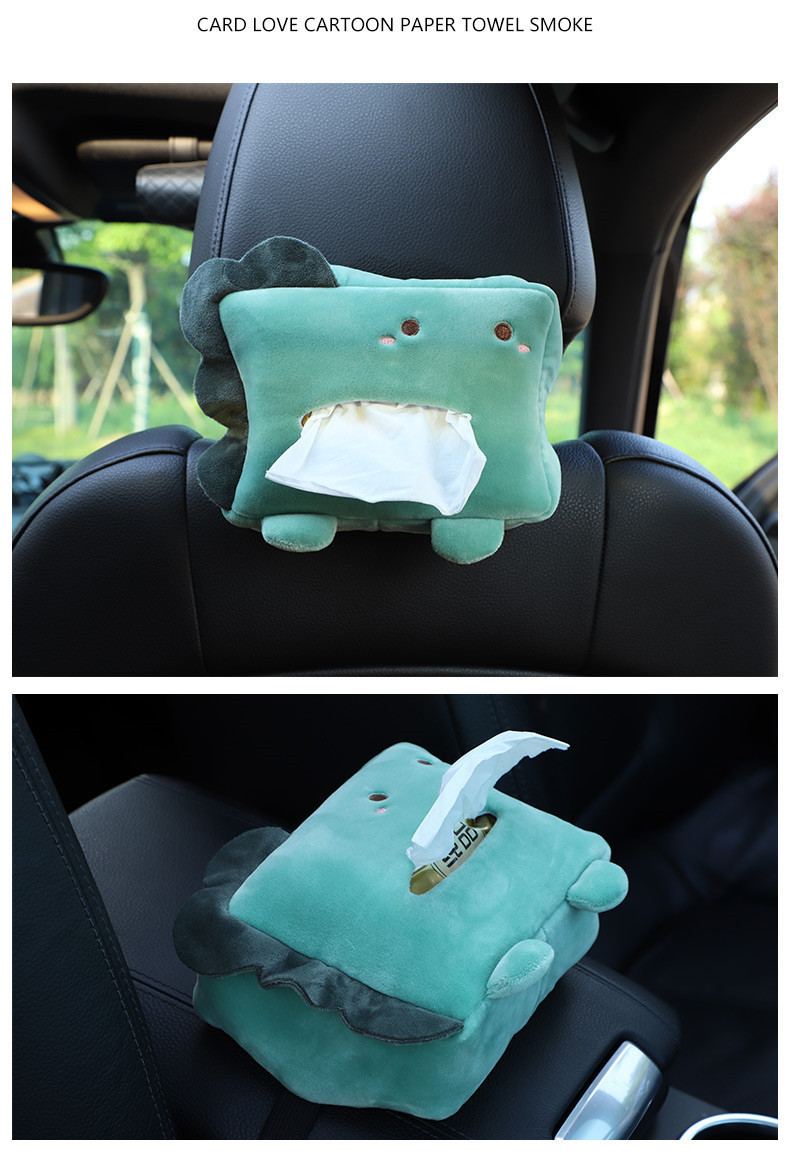 Blue Rain Car Tissue Box Cartoon Decorative Tissue Dispenser Creative Cute Car Seat Back Hanging Armrest Box Dispenser