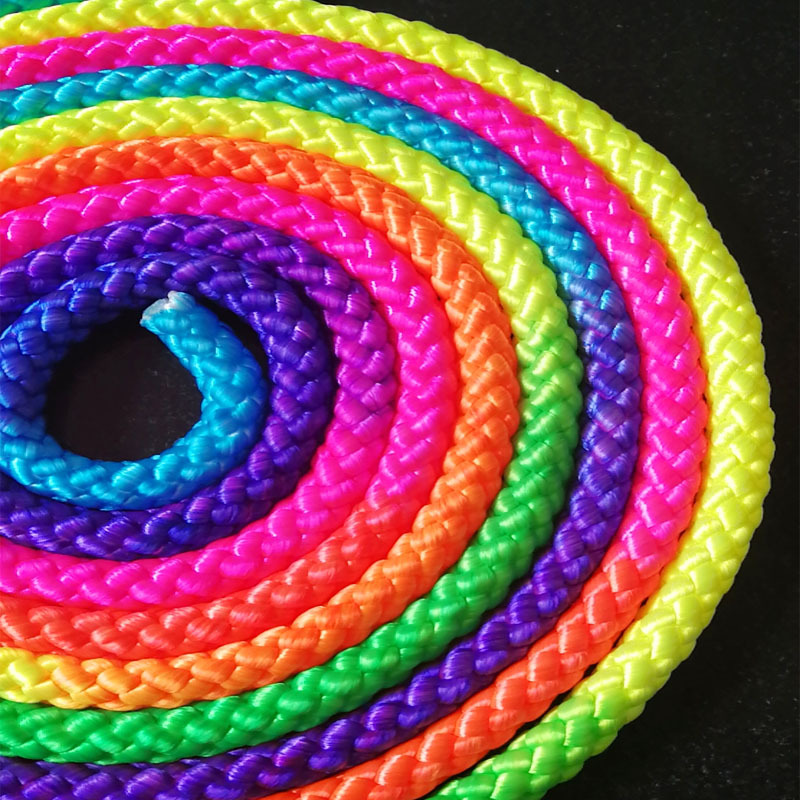 Gymnastic Rope, Seven-Color Rainbow Gradient, 3-Meter Gymnastic Five Events Rope