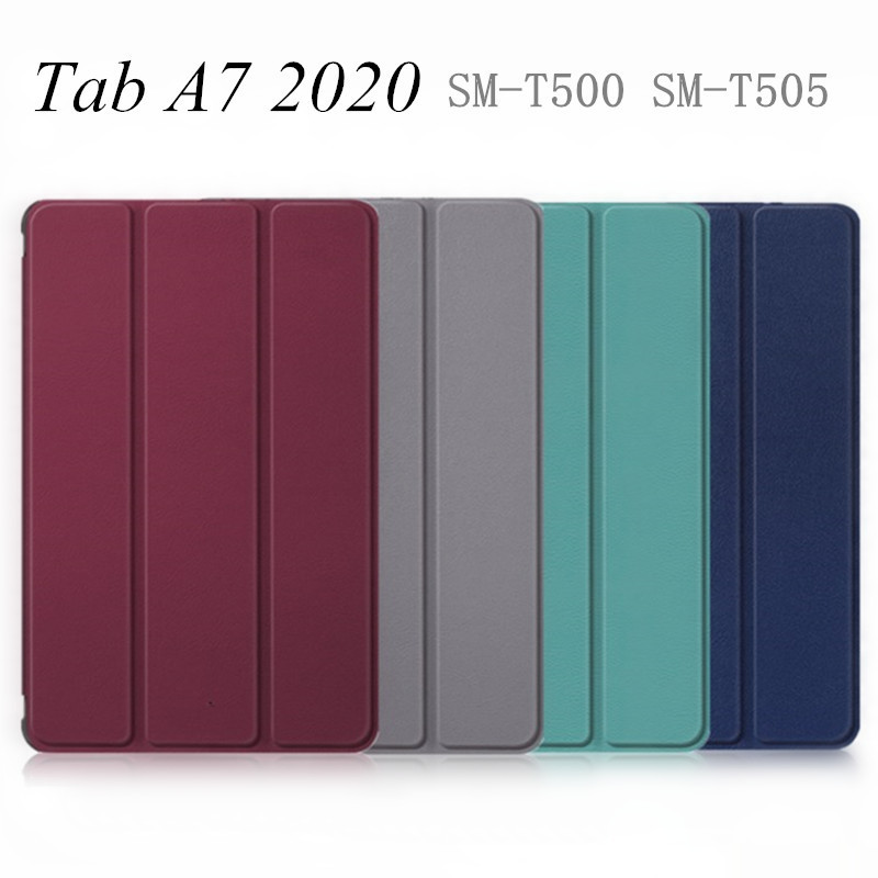 Applicable to Samsung TAB A7 T500 caster tri-fold tablet protective case 2020