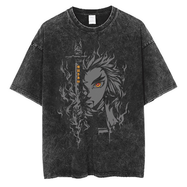 Black cotton men's retro T-shirt