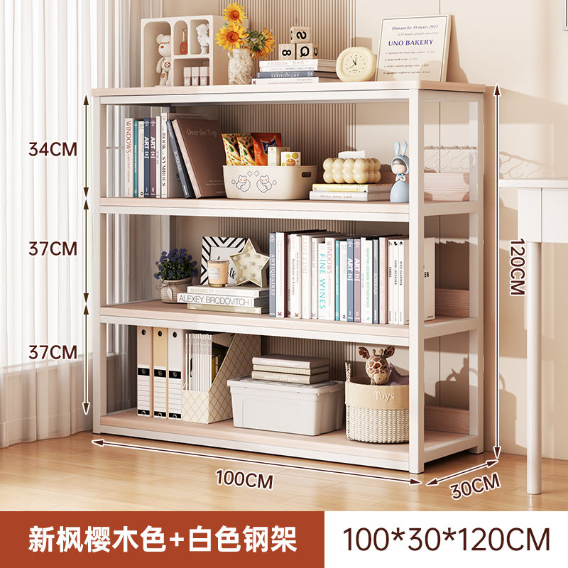 Estante de libros móvil con ruedas de piso estante de almacenamiento multicapa estante de almacenamiento de hierro forjado estante de almacenamiento de sala de estar de oficina estante simple