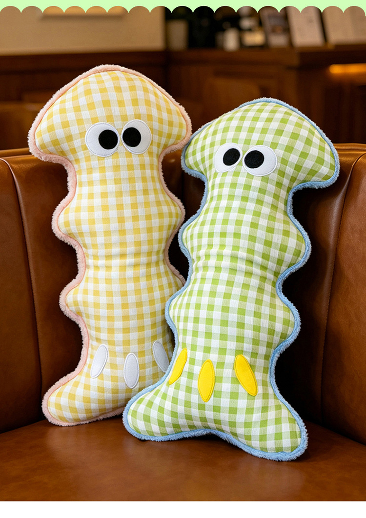 Cross-border dopamine fishbone plush pillow toy for children, long leg-hugging sleeping doll, gift for girls, wholesale