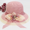 new pattern Versatile Hat summer Round face Pearl Sunscreen Foldable Sandy beach Visor Travel? Straw hat Fisherman hat