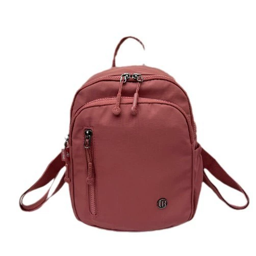 Multicoloured fashionable backpack, nylon universal bag with zipper