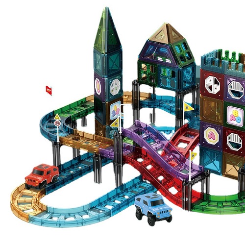 Foreign trade track magnetic sheets magnetic sheets building blocks educational toys rail car magnetic sheets magnet construction toys wholesale