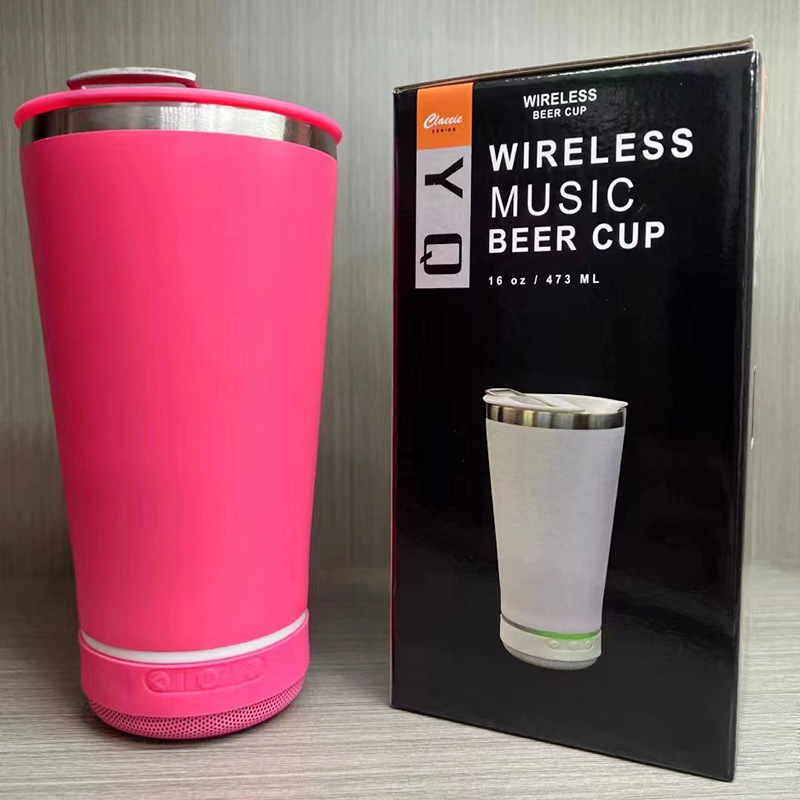 Transfronterizos para música Bluetooth inteligente 304 taza de acero inoxidable 20oz taza de música de automóvil taza corporal recta de negocios