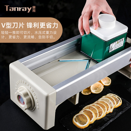 Fruit slicer commercial manual multi-function slicer milk tea shop cutting lemon fruit and vegetable potato slices accessories blade